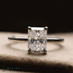 Alianza de boda única con solitario radiante de 1,74 TCW para mujer, regalo de joyería exclusivo para ella 
