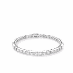 1.23 TCW Round Brilliant Cut Tennis 10K Lab Grown Diamond Bracelet for Women