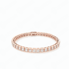 1.23 TCW Round Brilliant Cut Tennis 10K Lab Grown Diamond Bracelet for Women