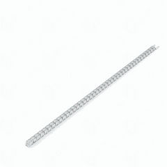 1.23 TCW Round Brilliant Cut Tennis 10K Lab Grown Diamond Bracelet for Women