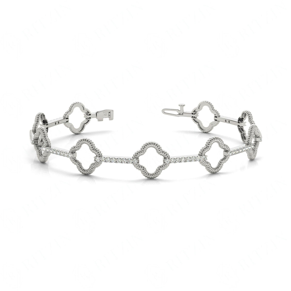 2.00 MM Round Cut Diamond Prong Set Tennis __Bracelet