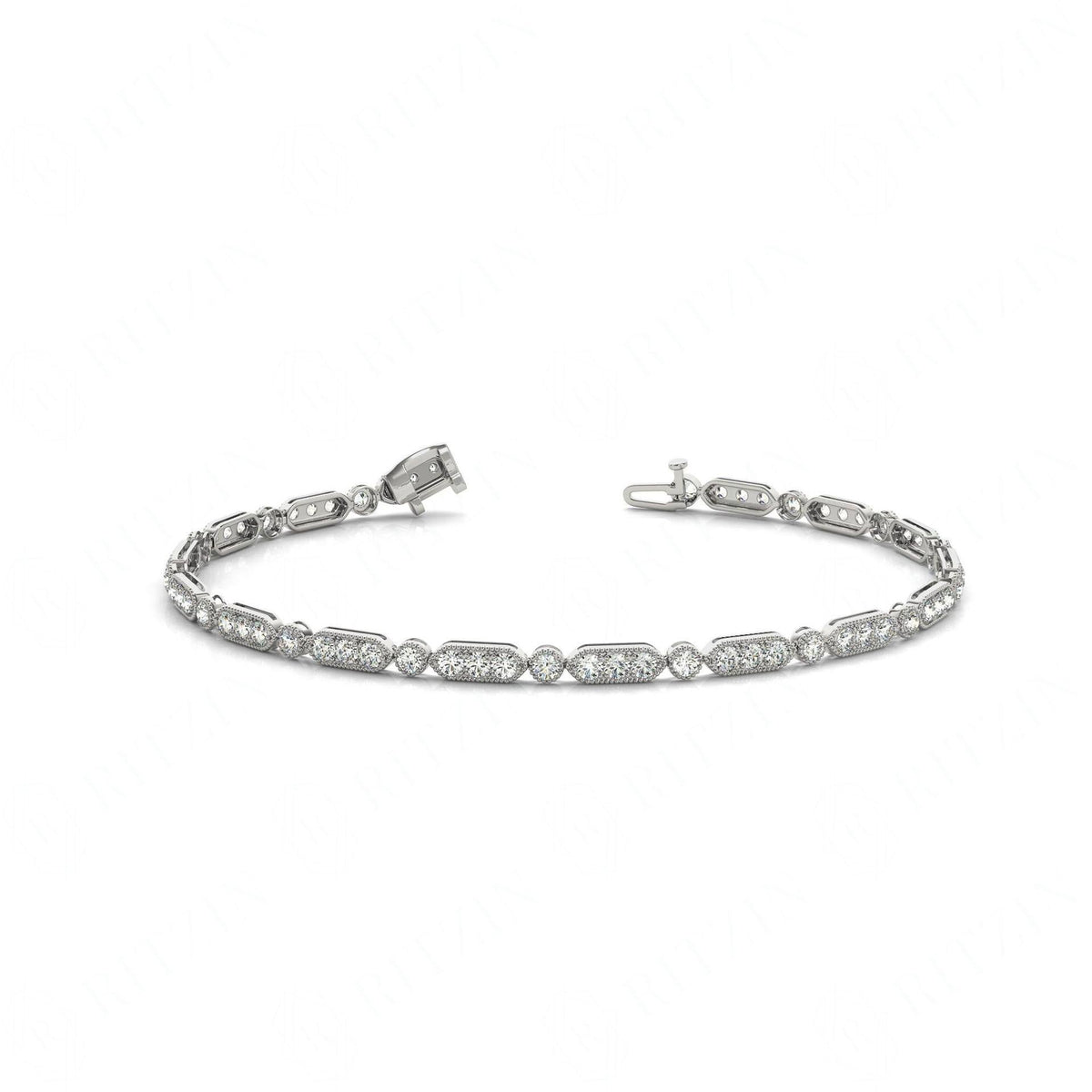 3.00 MM Round Cut Diamond Prong  Set Tennis_Bracelet
