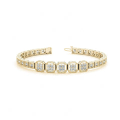2.60 MM Round Cut Diamond Prong Set Tennis Bracelet For Women