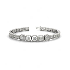 2.60 MM Round Cut Diamond Prong Set Tennis Bracelet For Women