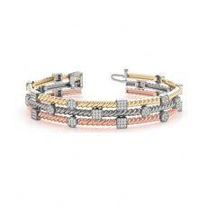 1.20 MM Round__Cut Diamond Prong Set Tennis Unique Style Bracelet For Women