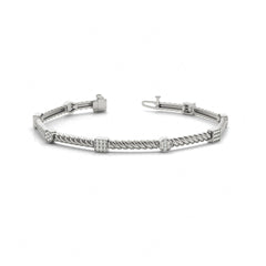 1.50MM__Round Cut Diamond Prong Set Tennis Unique Style Bracelet For Women
