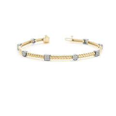 1.50MM__Round Cut Diamond Prong Set Tennis Unique Style Bracelet For Women