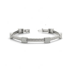 1.10 MM Round Cut Diamond Prong Set Tennis Unique Style Bracelet For Women