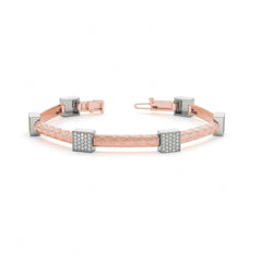 1.10 MM Round Cut Diamond Prong Set Tennis Unique Style Bracelet For Women