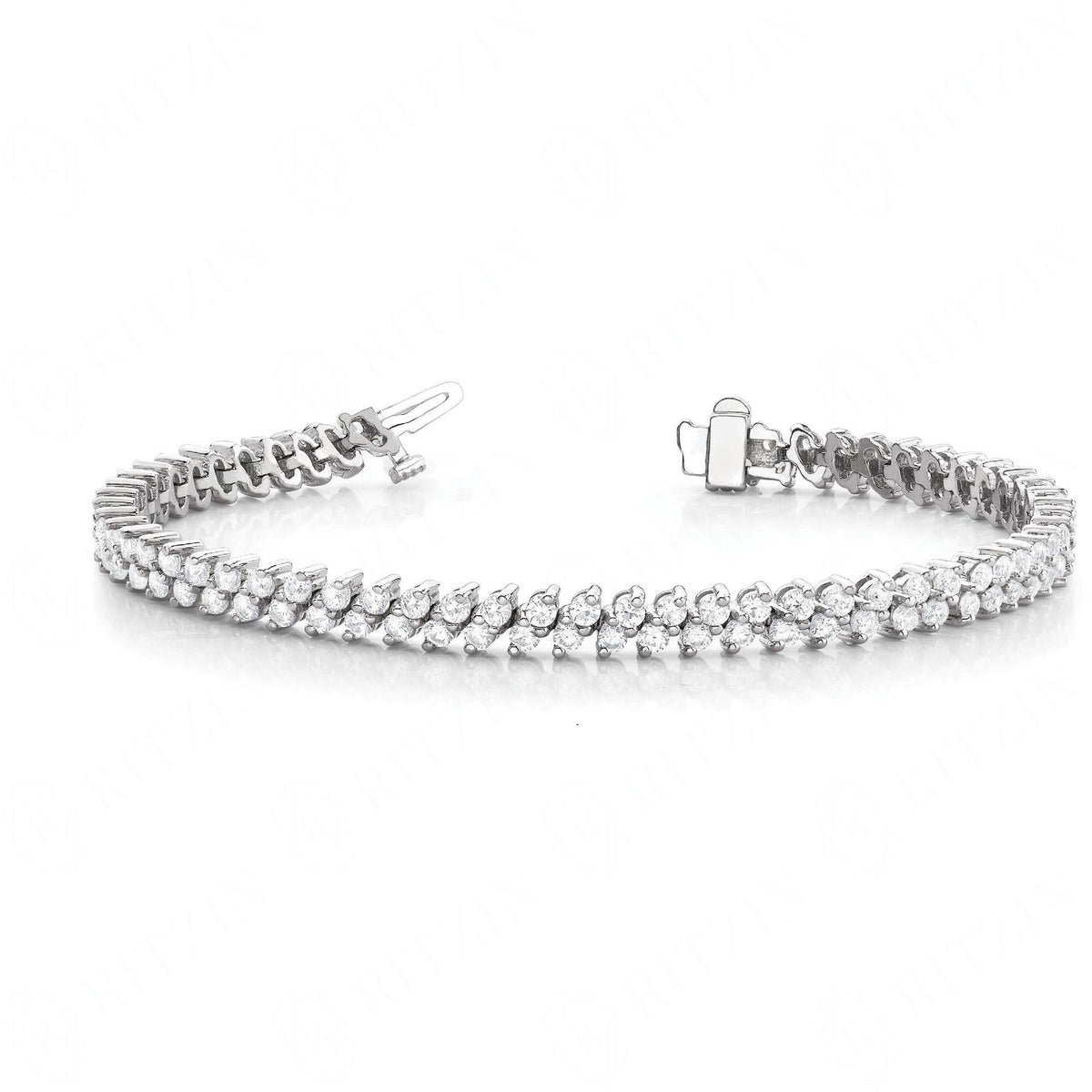 2.00 MM Round Cut Prong  Set Tennis Bracelet For_Women