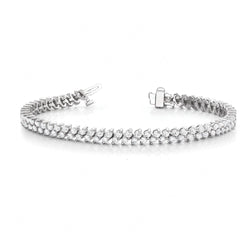 2.00 MM Round Cut Prong  Set Tennis Bracelet For_Women