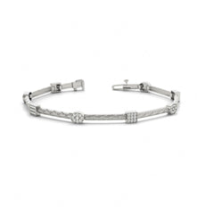 1.50 MM Round Cut Diamond Prong Set Tennis Unique_Style Bracelet For Women