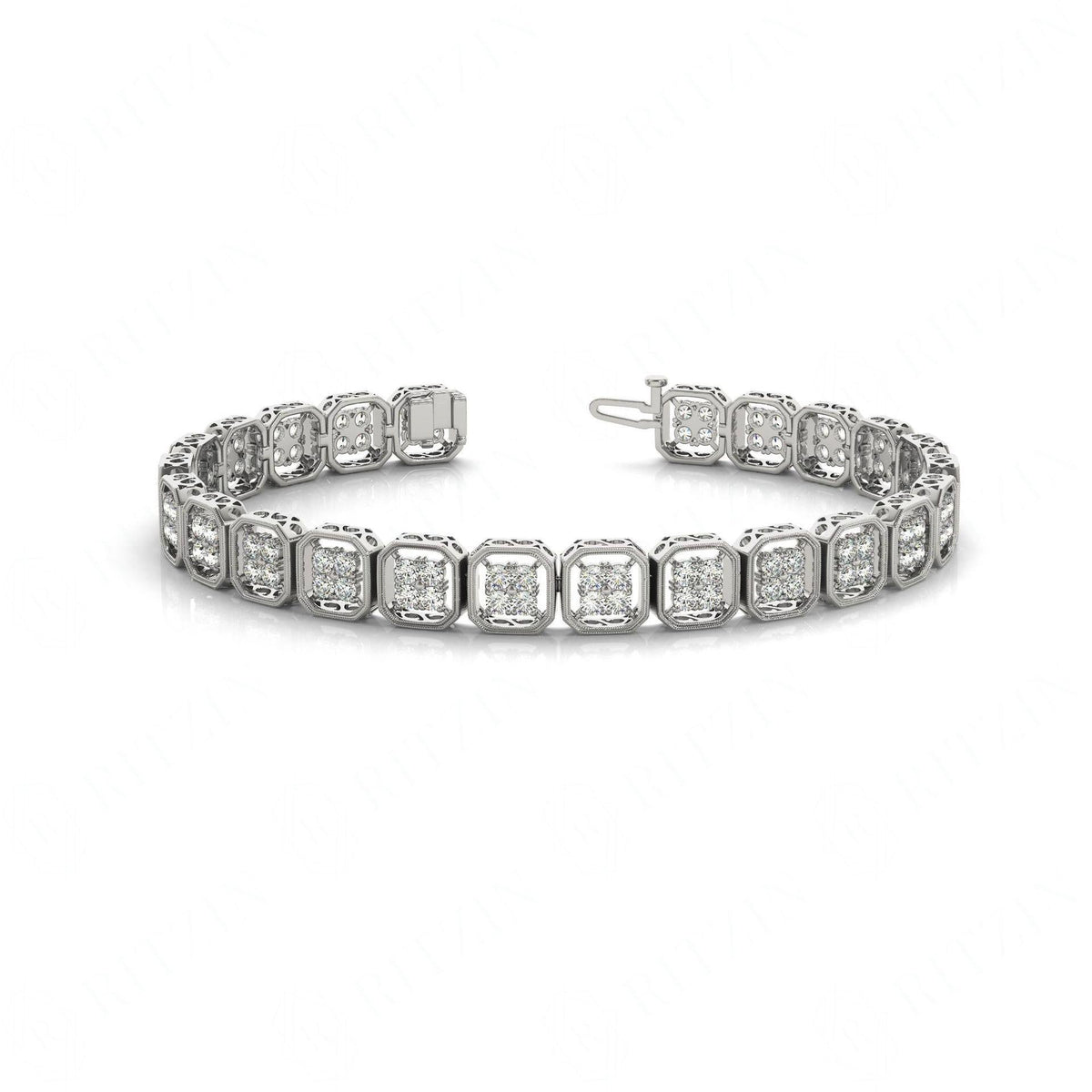 2.00 MM Round Cut Diamond Prong Set__Tennis Bracelet For Women