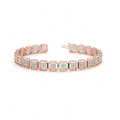 2.00 MM Round Cut Diamond Prong Set__Tennis Bracelet For Women