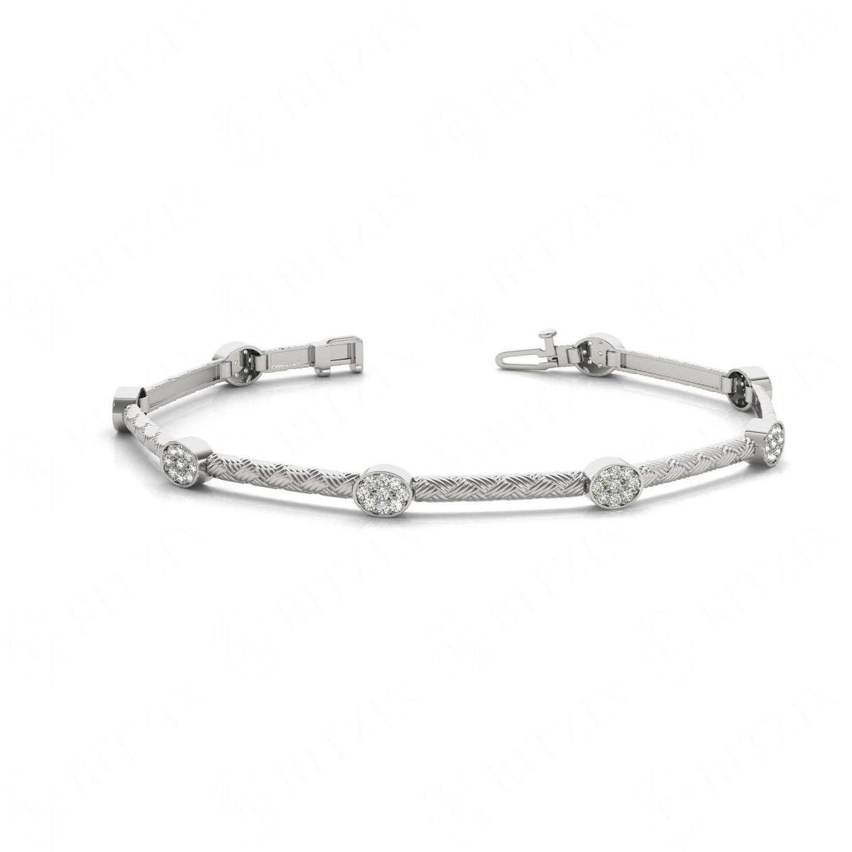 1.50__MM Round Cut Diamond Prong Set Tennis Unique Style Bracelet For Women