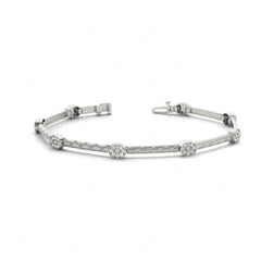 1.50__MM Round Cut Diamond Prong Set Tennis Unique Style Bracelet For Women
