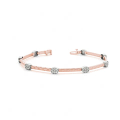 1.50__MM Round Cut Diamond Prong Set Tennis Unique Style Bracelet For Women