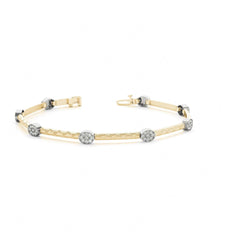 1.50__MM Round Cut Diamond Prong Set Tennis Unique Style Bracelet For Women