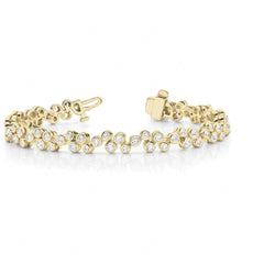 1.50 MM_Round Cut Diamond Prong Set Tennis Unique Style Bracelet For Women