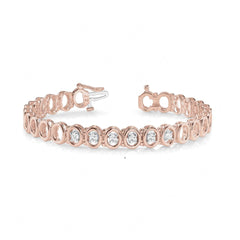 3.00 MM_RoundCut Diamond Prong Set Tennis Bracelet For Women