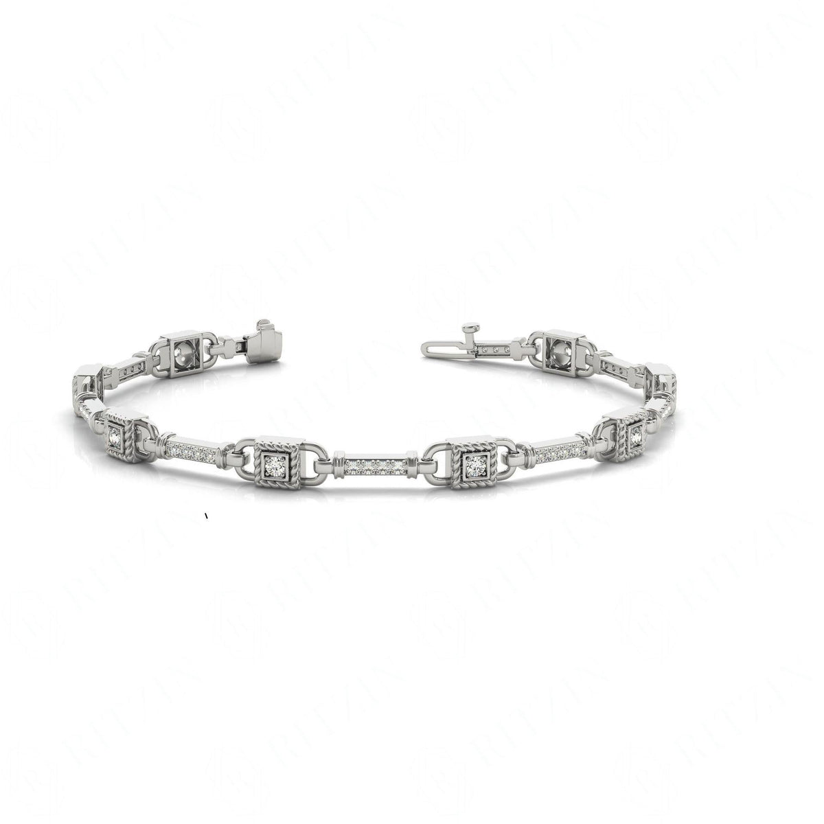 2.50 MM Round Cut Diamond Prong  Set Tennis Bracelet For Women