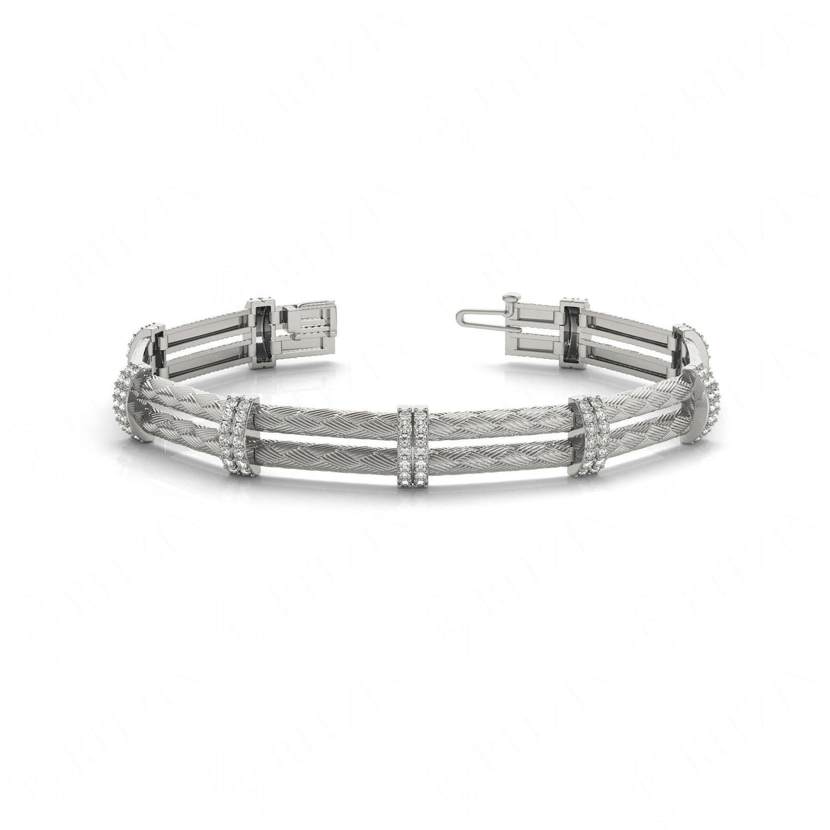 1.40 MM Round Cut Diamond Prong Set Tennis Unique Style Bracelet For Women