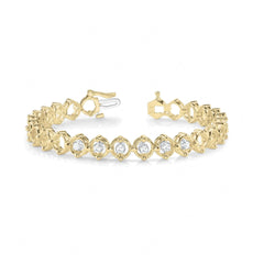 3.00 MM Round_Cut Diamond Prong Set Tennis Bracelet For Women