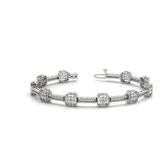 2.00 MM Round_Cut Prong  Set Tennis Bracelet For Women
