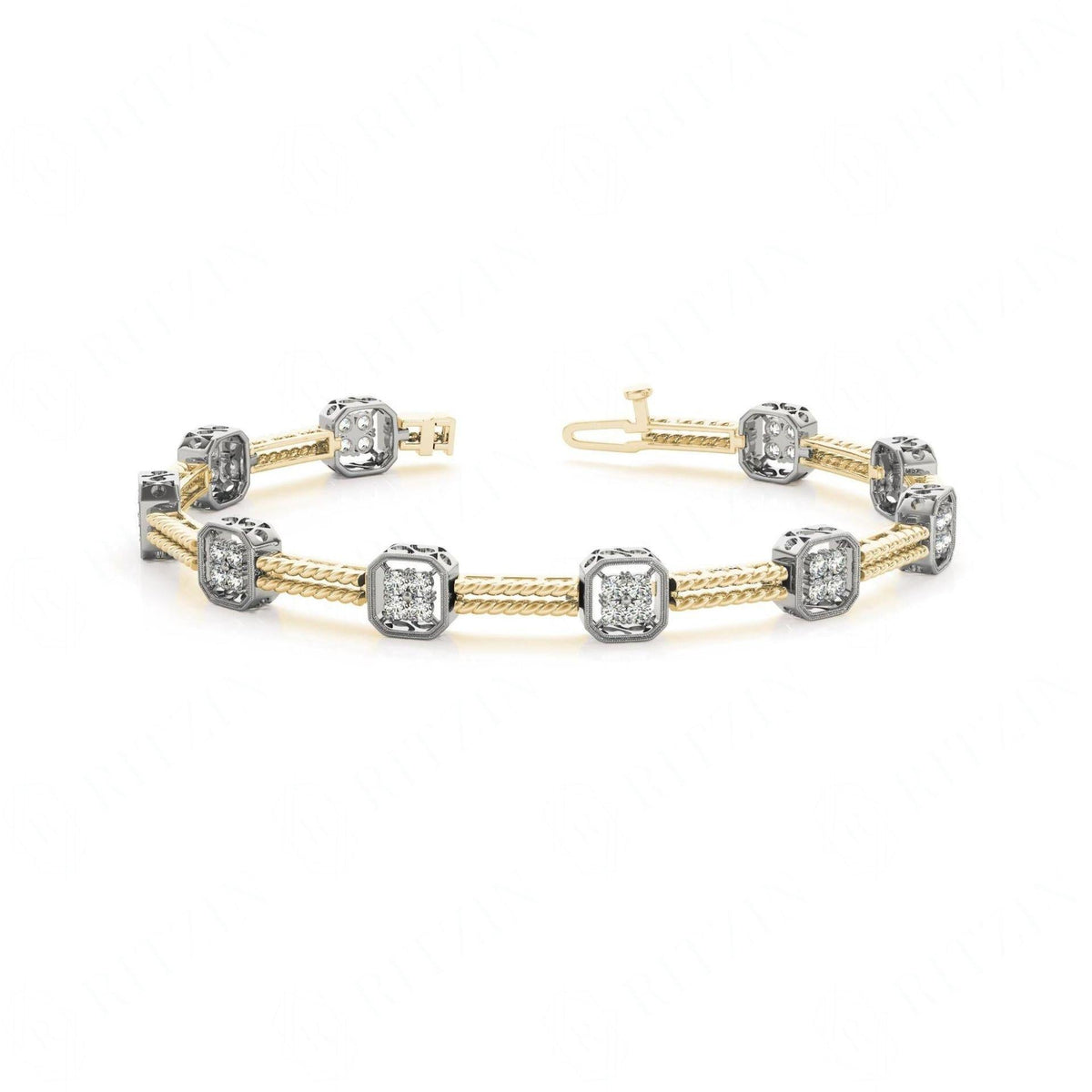 2.00 MM Round_Cut Prong  Set Tennis Bracelet For Women