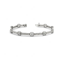 2.00 MM Round Cut Diamond_Prong Set Tennis Unique Style Bracelet For Women