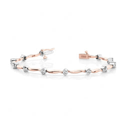 3.50_MM Round Cut Diamond Prong Set Tennis Bracelet For Women