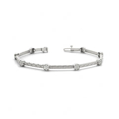 2.00_MM Round Cut Diamond Prong Set Tennis Unique Style Bracelet For Women