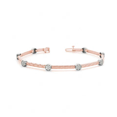 2.00_MM Round Cut Diamond Prong Set Tennis Unique Style Bracelet For Women