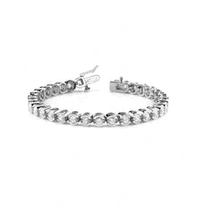 5.00_MM_Round_Cut_Diamond Bezel Set Tennis Bracelet