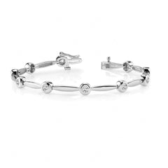 3.00 MM Round Cut Diamond Tennis Bracelet For Women