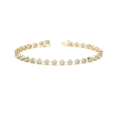 5.00_MM_Round Cut Diamond Prong Set Tennis Unique Style Bracelet For Women