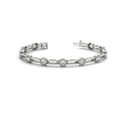 6.00 MM Round Cut Prong  Set Tennis Bracelet For Women