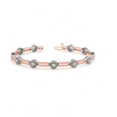 4.00 MM_Round Cut Diamond Flush Set Tennis Bracelet