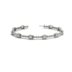 5.00 _MM Round Cut Diamond Flush Set Tennis Bracelet