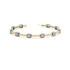 5.00_MM_Round Cut Diamond Flush Set Tennis Bracelet