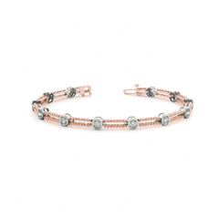 4.00_MM_Round Cut Diamond Prong Set Tennis Bracelet