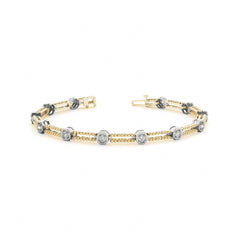 4.00_MM_Round Cut Diamond Prong Set Tennis Bracelet