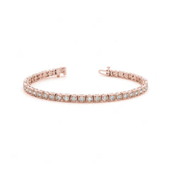 3.50 MM Round Cut Prong Set Tennis Bracelet