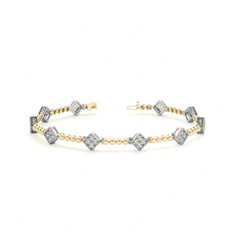 3.00 MM_Round Cut Diamond Prong  Set Tennis Bracelet