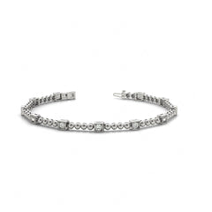 4.50mm round cut diamond Prong  Set Tennis Bracelet