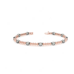 4.50 MM Round Cut Diamond Prong  Set Tennis Bracelet