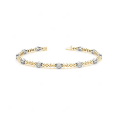 4.50 MM Round Cut Diamond Prong  Set Tennis Bracelet