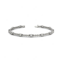 4.50 MM Round Cut Diamond Prong  Set Tennis Bracelet