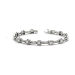 3.00 MM Round Cut Diamond Prong Set Tennis Bracelet