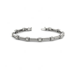 4.00 MM Round Cut Prong Set Tennis Bracelet For Women